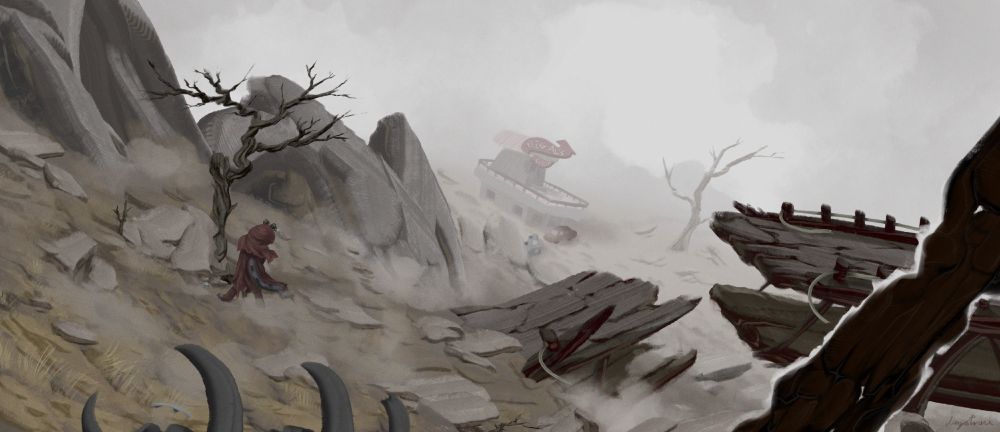 A post nuclear fallout landscape based on the fallout series. I also just really tried to push my background art.