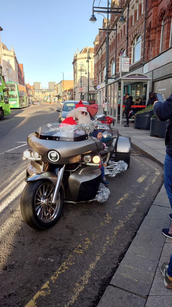 Santa dropped into Leeds yesterday...
