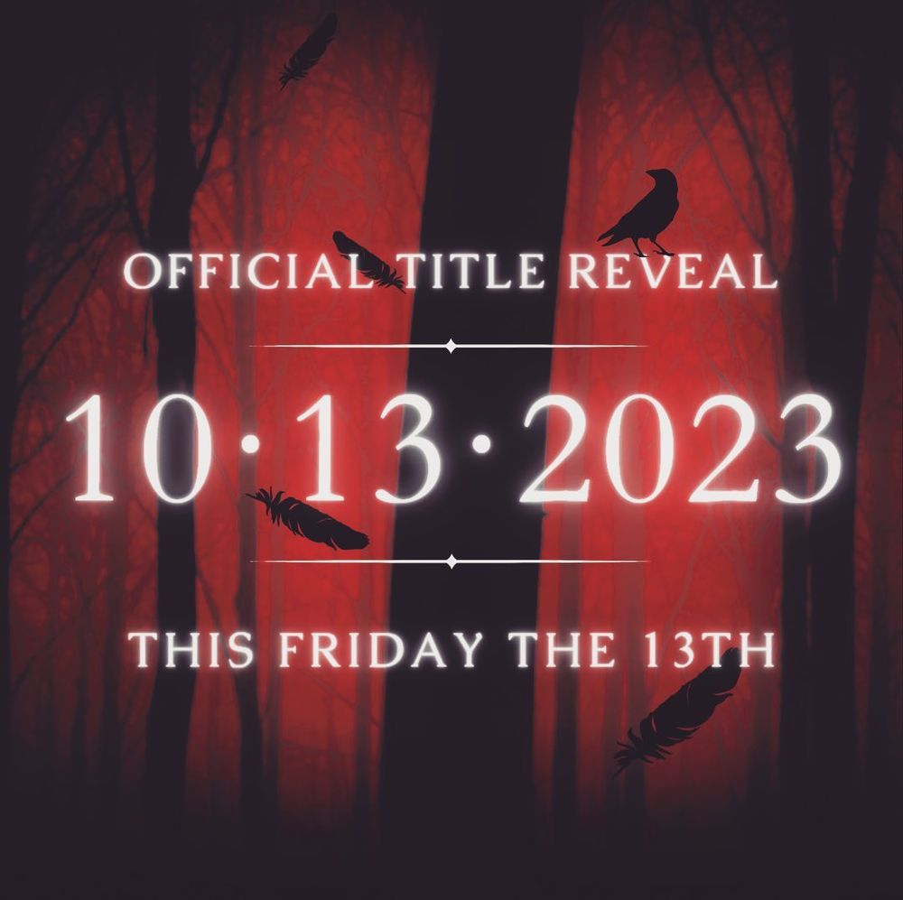 Official title reveal of my new WIP on this Friday the 13th!
