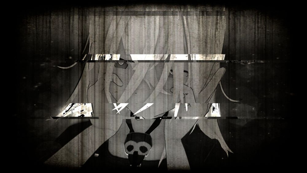 a slightly distorted person staring at the viewer through a grainy black and white photo.