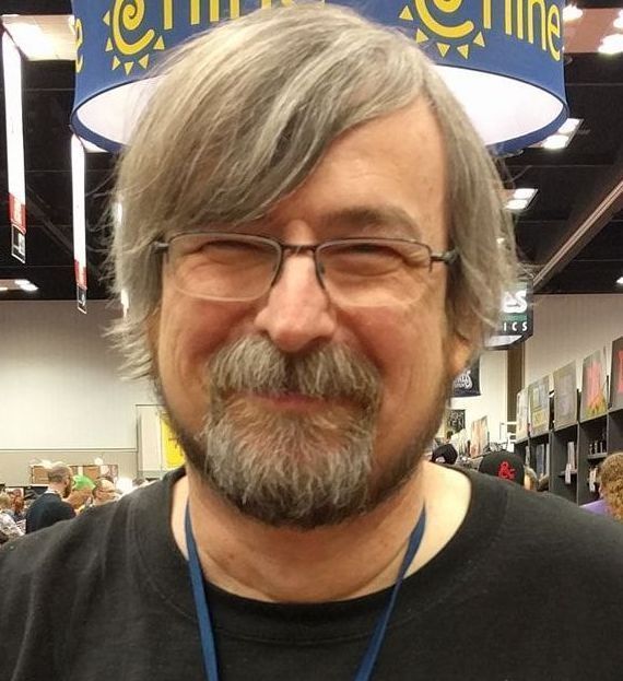 Author photo of James Lowder at a gaming convention.