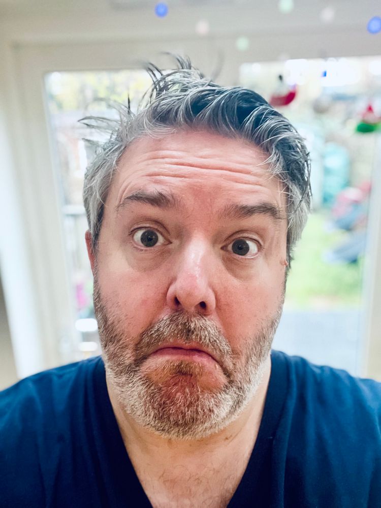 My silly fave sans beard - with a little stubble left, it is December after all!