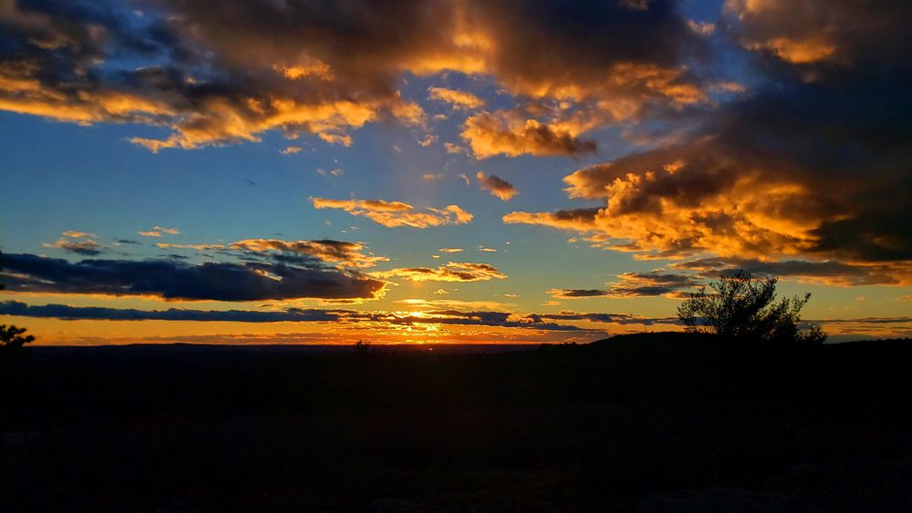 Sunset and dusk yesterday afternoon, Nov 6th, from Buck Hill!