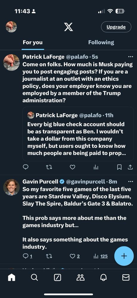 A tweet calling on big accounts and journalists on X to disclose how much Musk is paying them to stay and post 