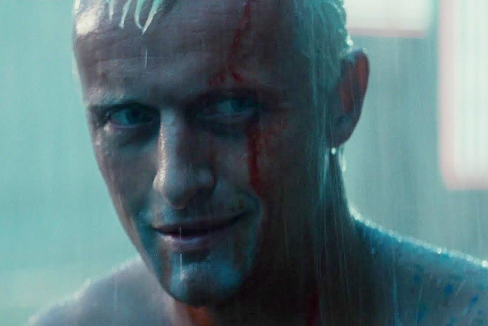 Rutger Hauer as the replicant Roy Batty in Blade Runner