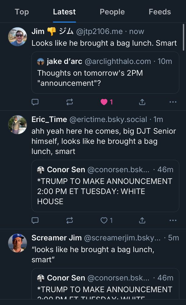 The R Budd Dwyer tweet from bakoon, but about Trump’s announcement tomorrow 