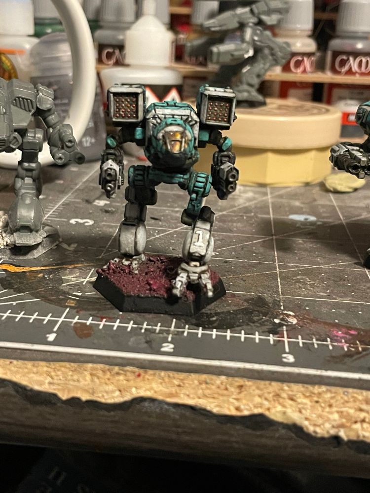 One of my wolves! I have 2 total so I marked this guy with a 1, just so it’s easier to identify if I were to hypothetically play with both on the table
