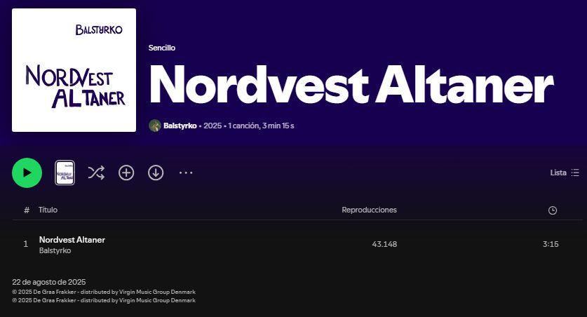 Foto del último single del grupo danés Balstyrko, publicado el pasado 22 de agosto.