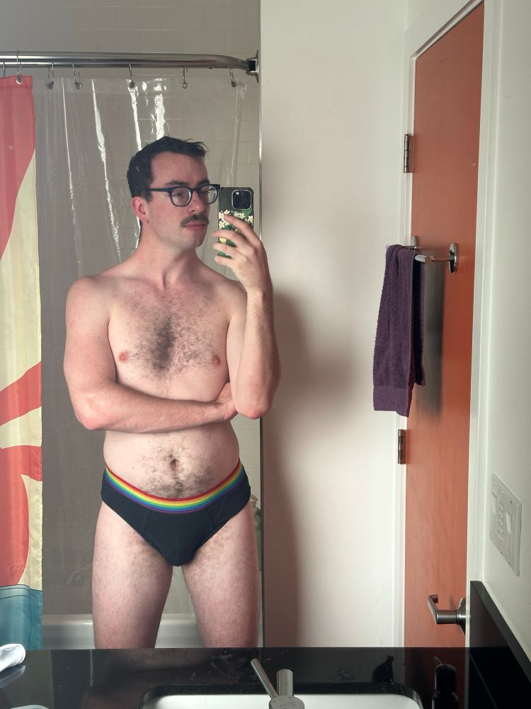 Me cute in my rainbow underwear 