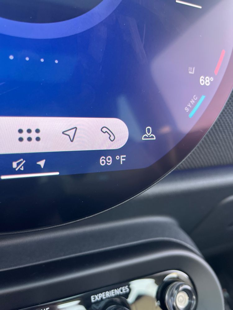 69 degrees as shown on my dashboard. Hell yeah dog