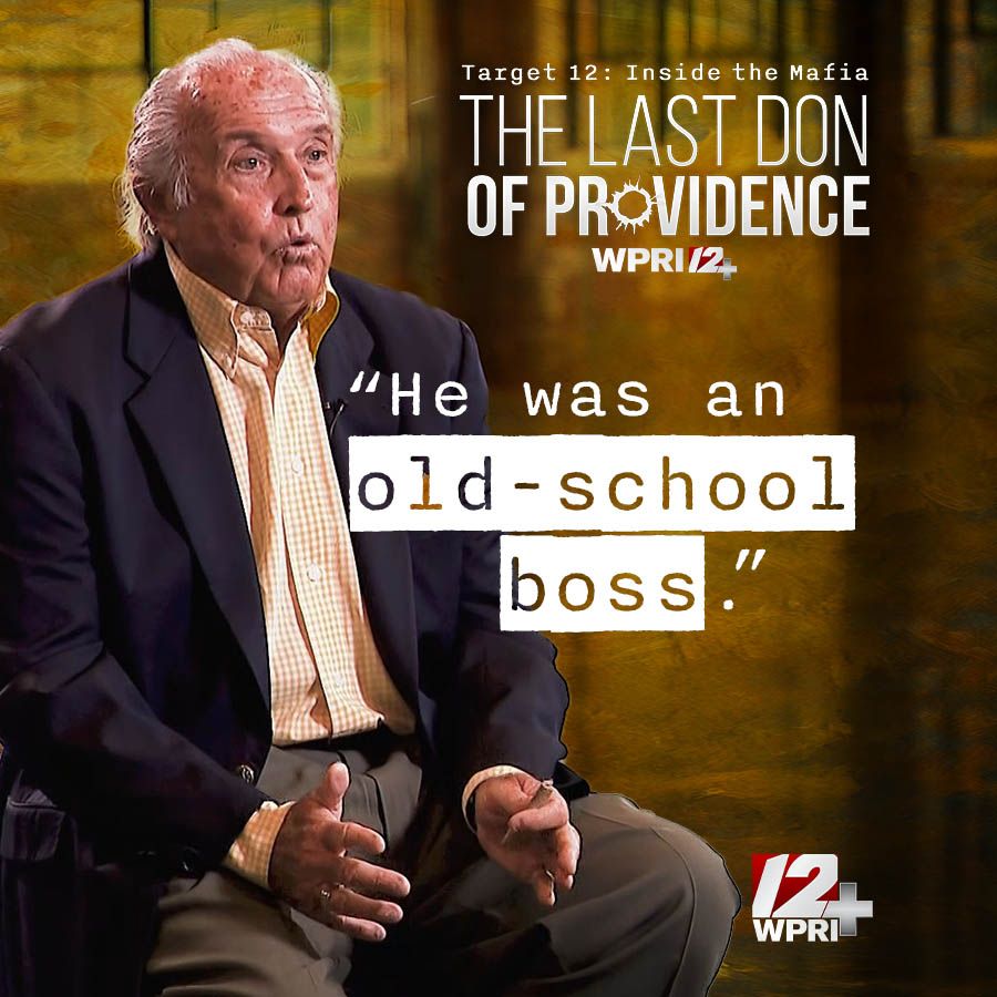 Still image of Brian Andrews from "The Last Don of Providence" with the quote, "He was an old-school boss." 