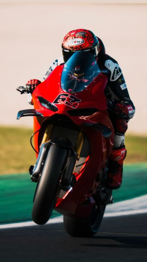 Francesco 'Pecco' Bagnaia driving a bike at the Misano World Circuit