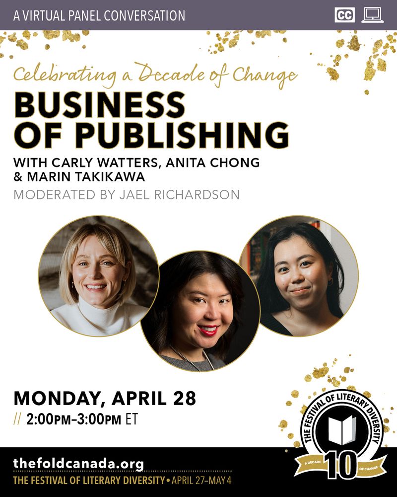 [Graphic of three women smiling for the camera, with the words BUSINESS OF PUBLISHING above them written in black and gold lettering]