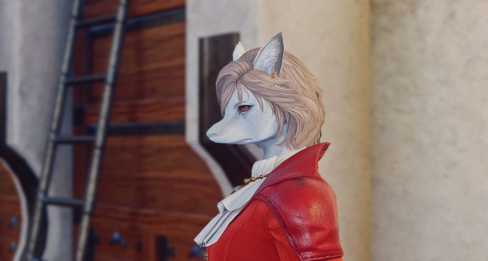 A side-view of the Burmecian woman from before.