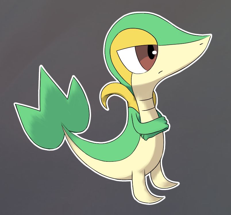 Drawing of a Snivy