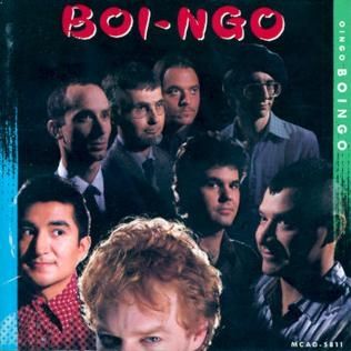 Boi-ngo album cover with the members of Oingo Boingo
