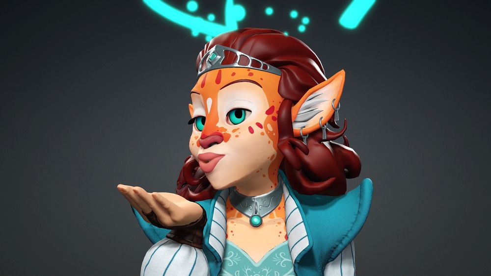 Same deer lady blowing a kiss