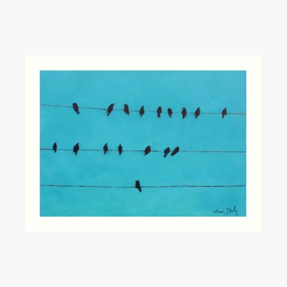 "Birds, Wires 18" Art Print for Sale by eolai