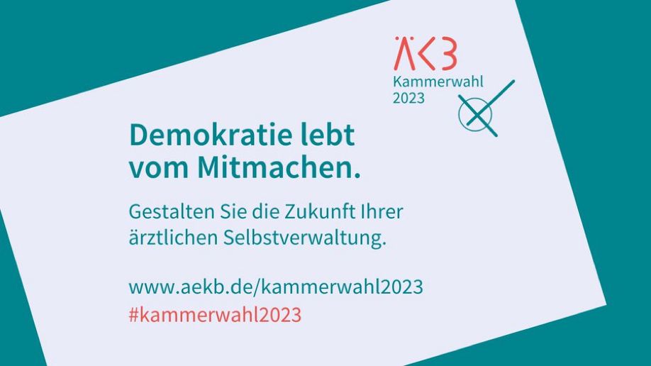Demokratie lebt vom Mitmachen. Gestalten Sie die Zukunft der ärztlichen Selbstverwaltung. Kammerwahl 2023 in Berlin.