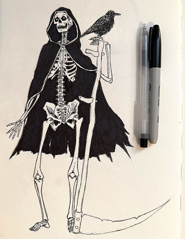 A spooky skeleton