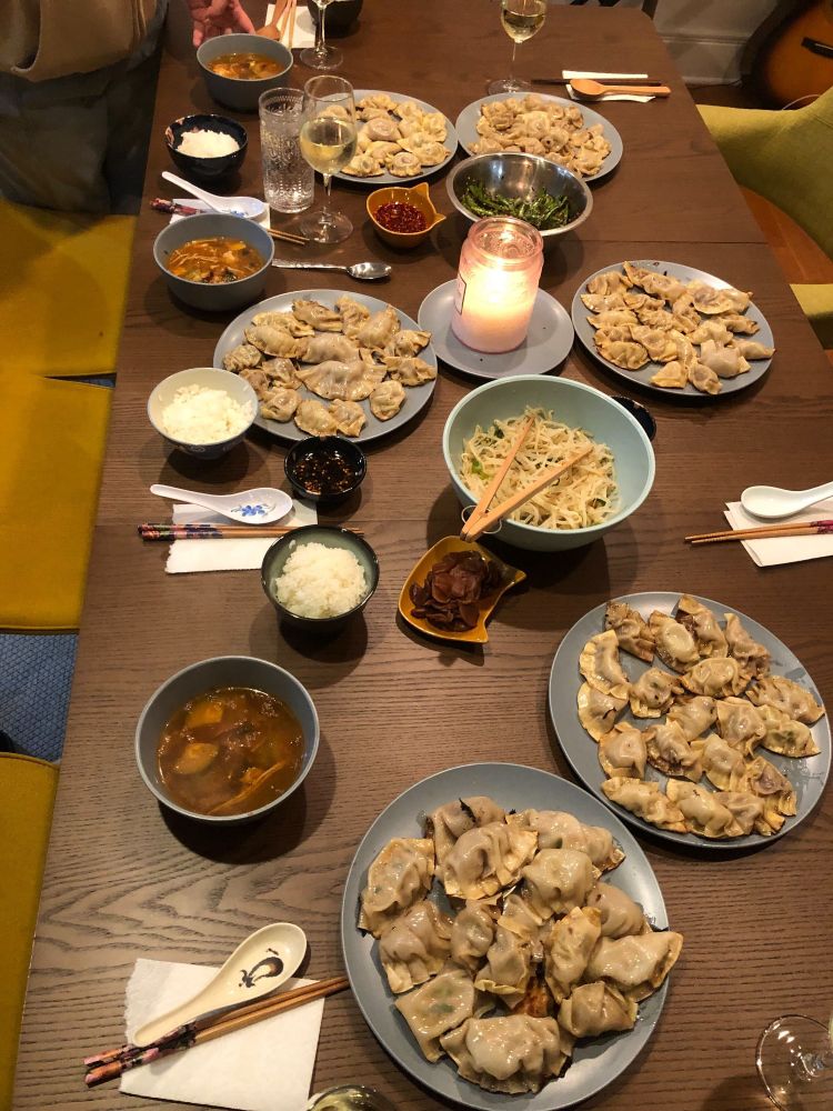 Picture of gyoza dinner
