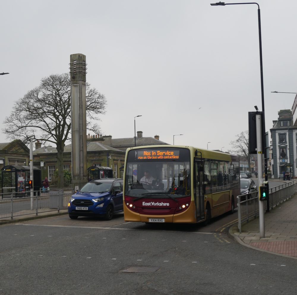Not in service bus, this one has the older amber displays