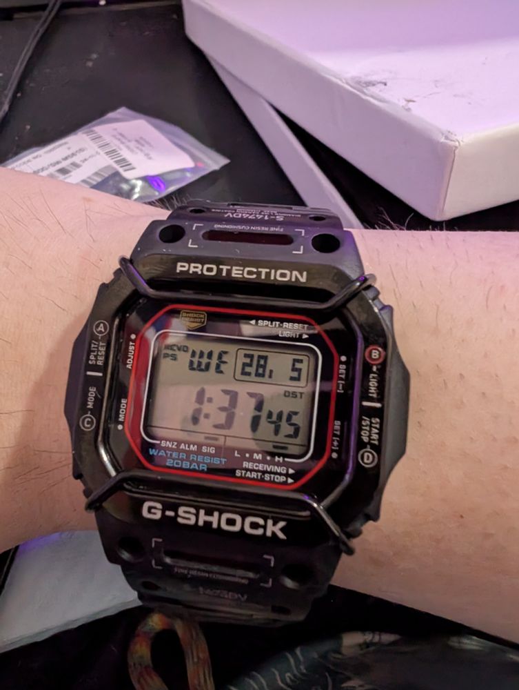 Casio G-Shock GW-M5610U after mod installed 