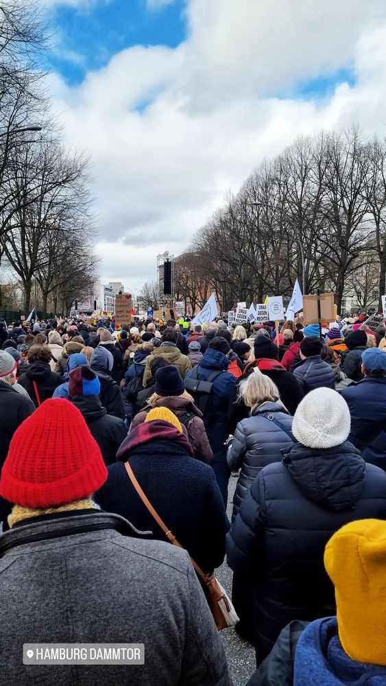 Demo in Hamburg Dammtor.