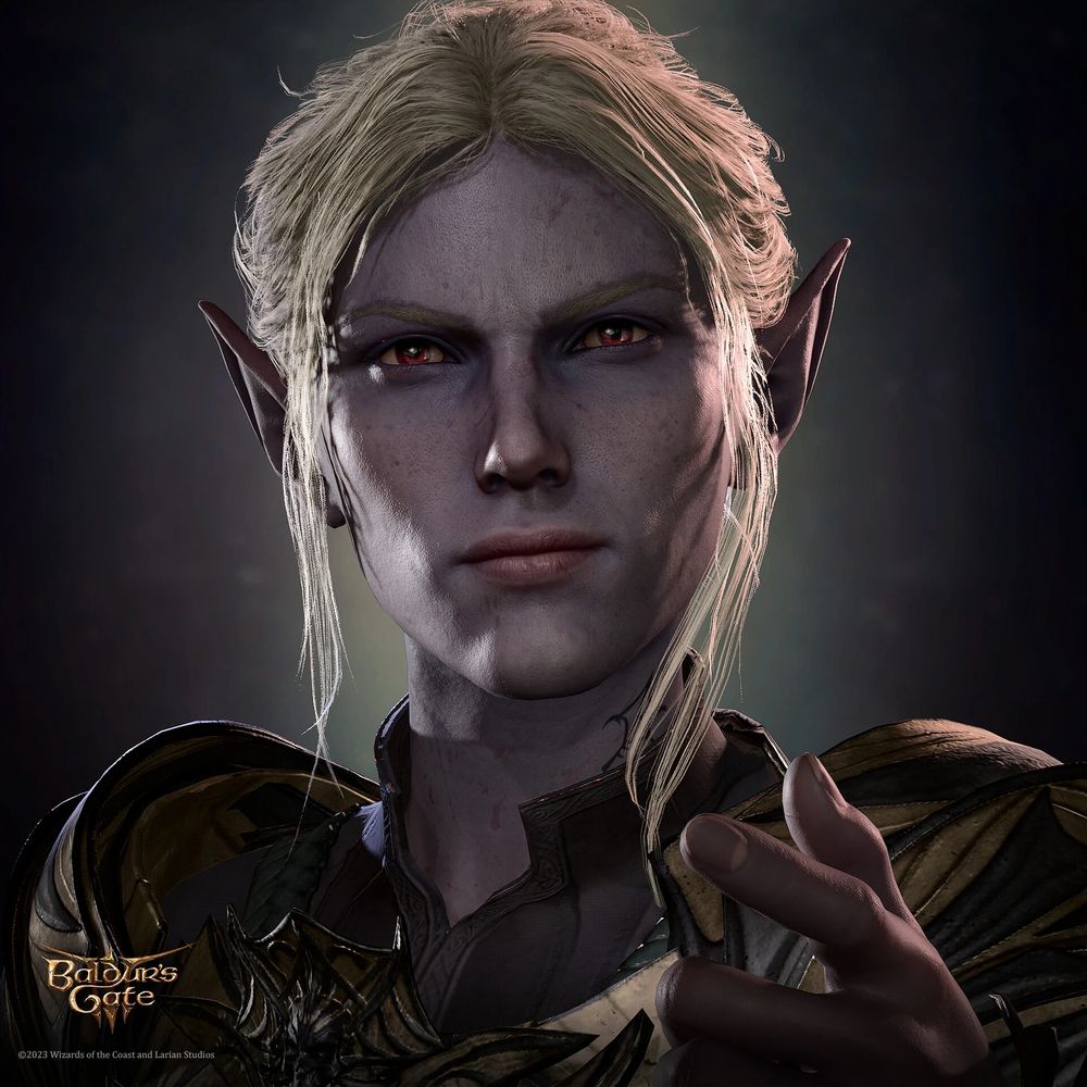 Who better a romantic partner for an Oath of Devotion paladin Durge than an Oath of Vengeance drow? Superhero husband and supervillain wife is a classic.