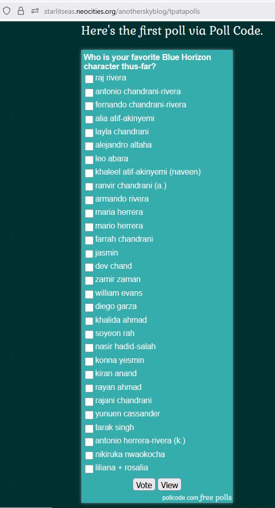 poll code poll on neocities with 30 character names.