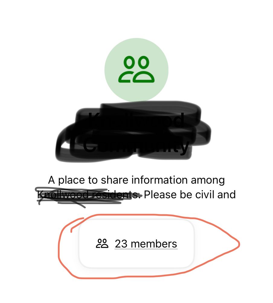 A Signal group chat page. 