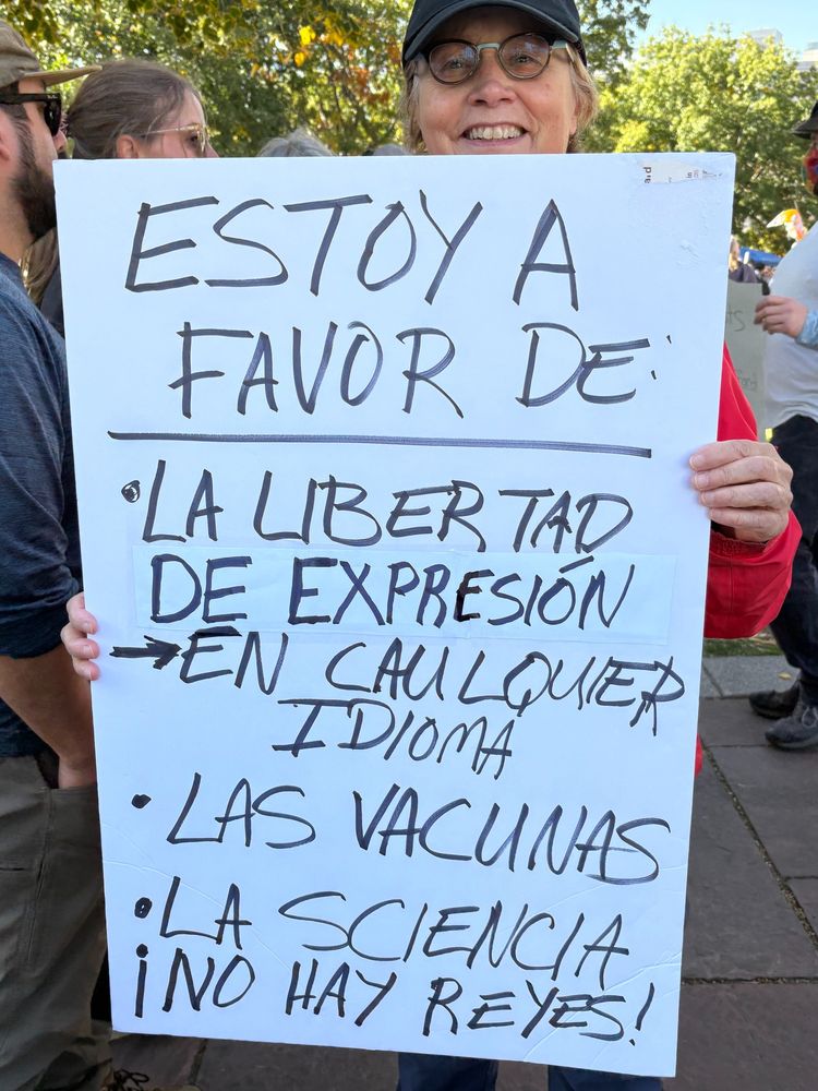 I am for freedom of expression in any language