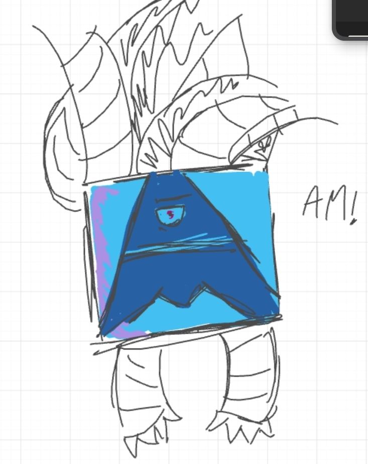 A computer with wires all around him