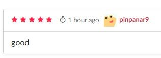 printscreen of a 5-star review from pinpanar9, the best person in all of itch.io
