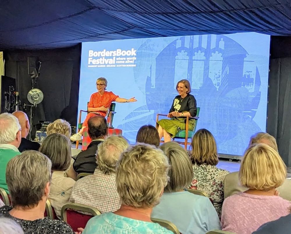 Kirsty Wark and Sally Magnusson at the Borders Book Festival. Two intelligent, successful and funny Scots. 