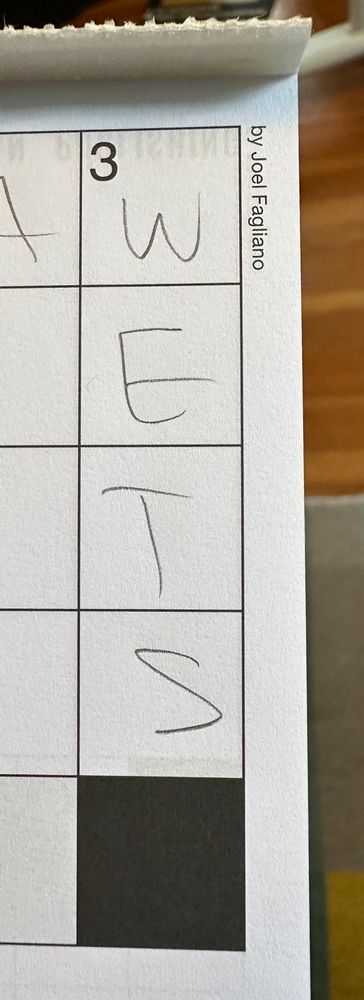 Crossword clue reading “wets”