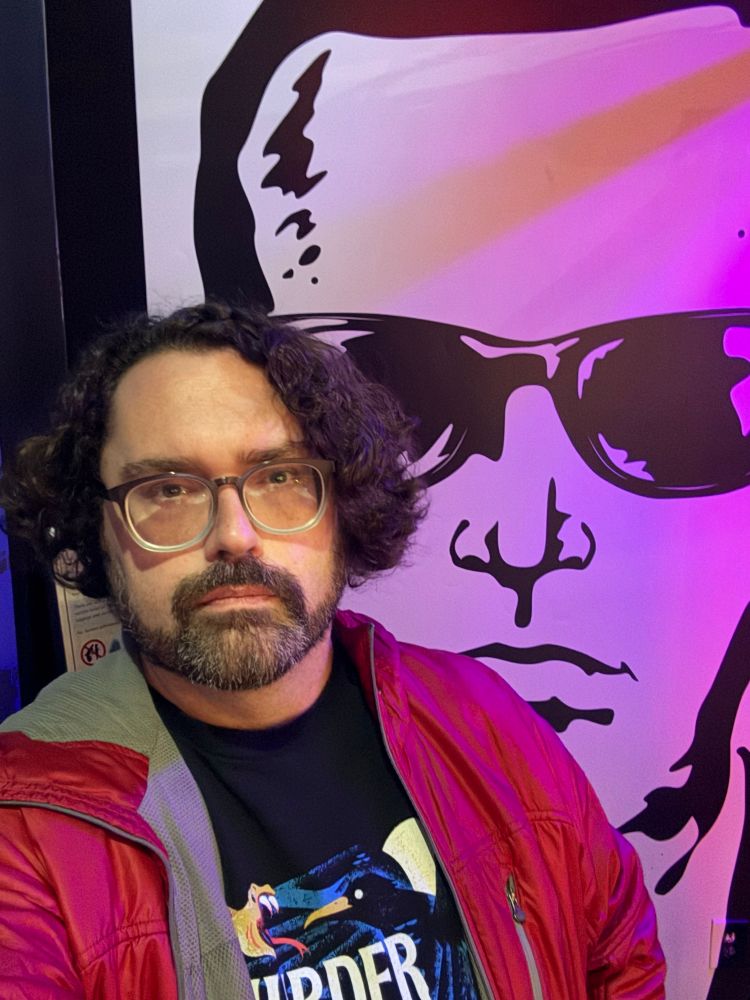 Me in front of a giant recreation of the DB Cooper face sketch