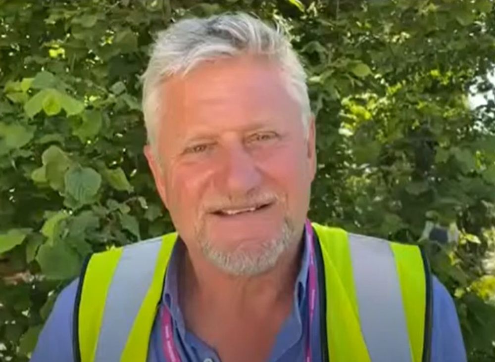 Mark Gregory in a hi-vis jacket.