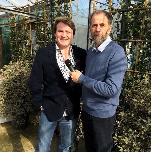 TV gardener, David Domoney with Ken Crowther.