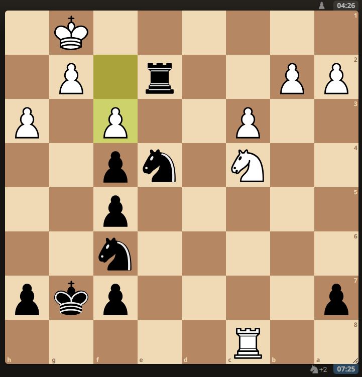 forced mate is 1. ... Re1+ 2. Kh2 Ng3 3. ... Rh1#