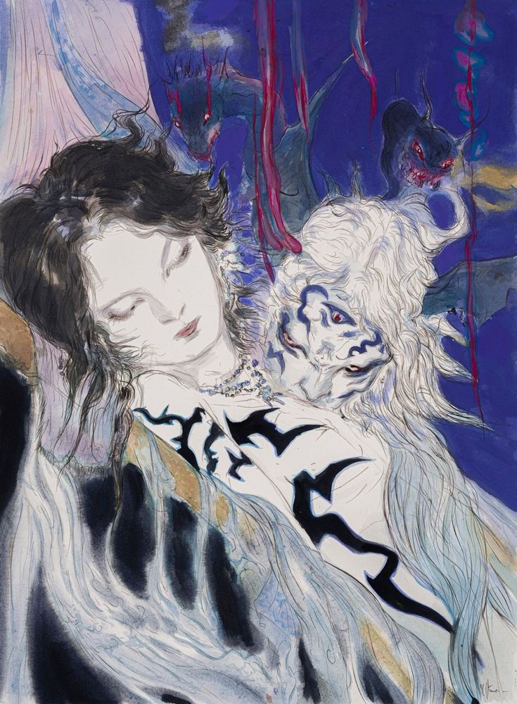 Yoshitaka Amano

Apocalypse - Lust 1, 2013

Acrylic on paper

23 3/4 x 17 1/2 in, 60.3 x 44.5 cm
