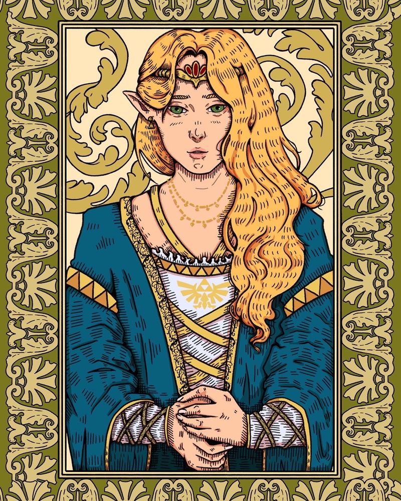 Fanart of Zelda from The Legend Of Zelda