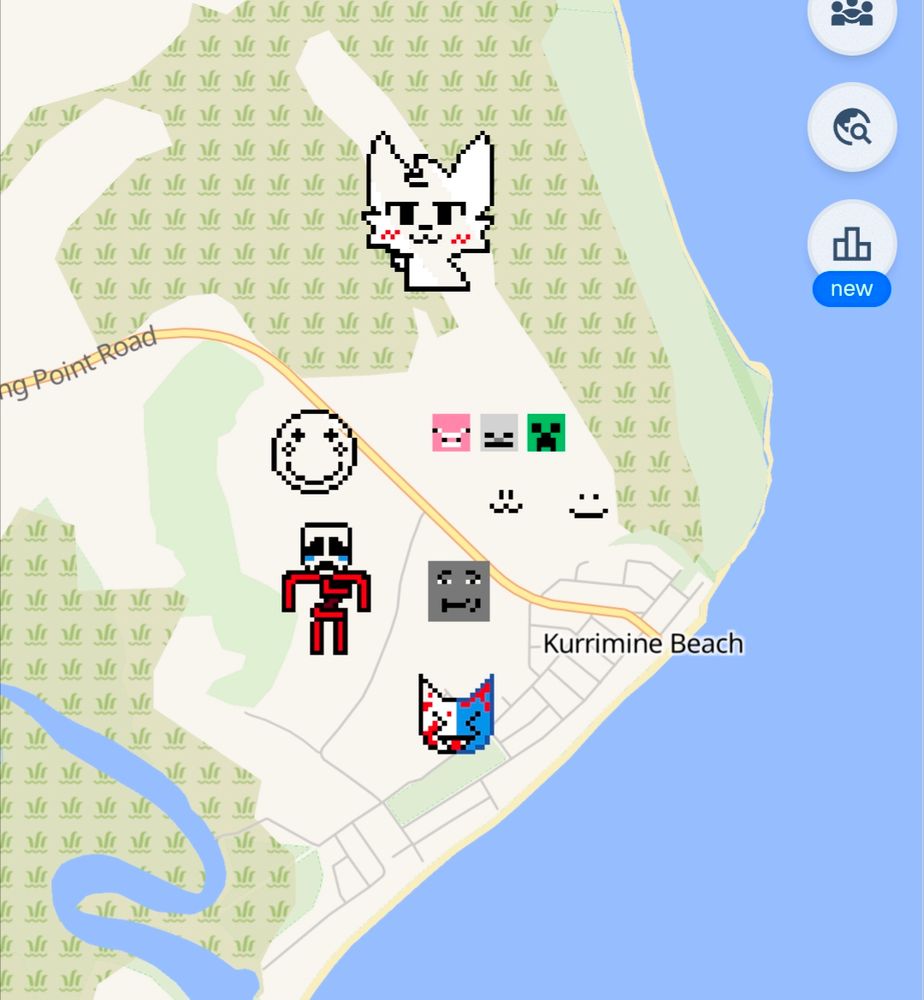 Kurrimine beach with minecraft mobs, the boy kisser meme and Gangle from the Amazing digital circus 