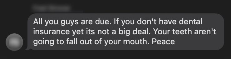 I love my dentist 