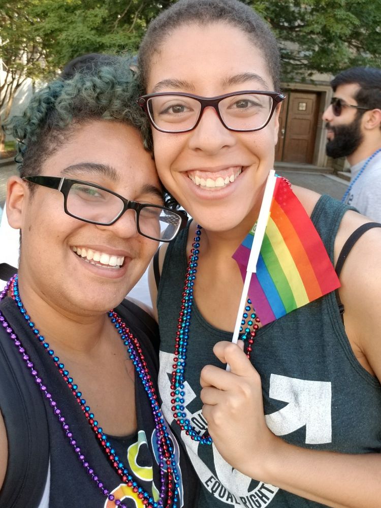My now spouse and I, at DC Pride in 2017.