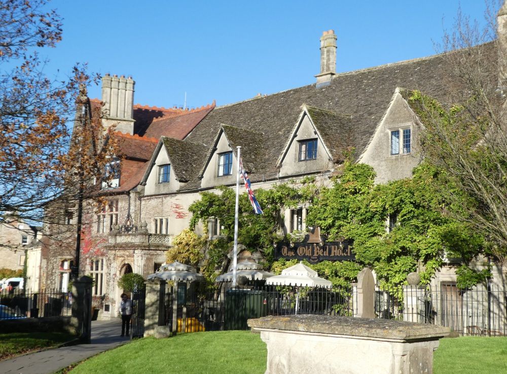 The Old Bell Hotel in Malmesbury, believed to be built on the site of Malmesbury Castle.