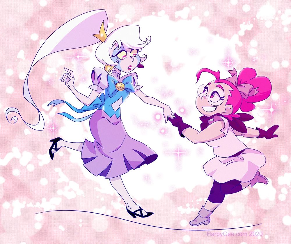 Princess Halesia and Opal having a dance #HarpyGee #HarpyArt