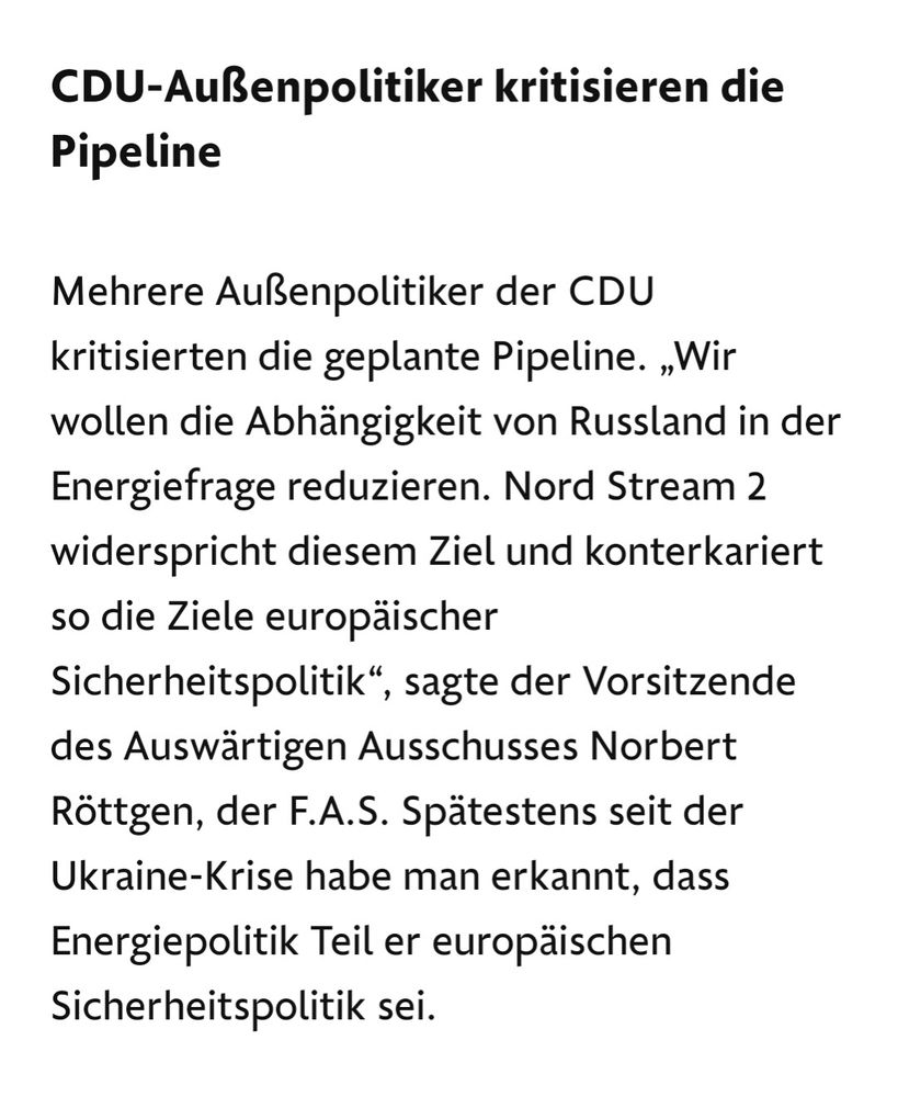 Ausschnitt Artikel aus der FAZ.
