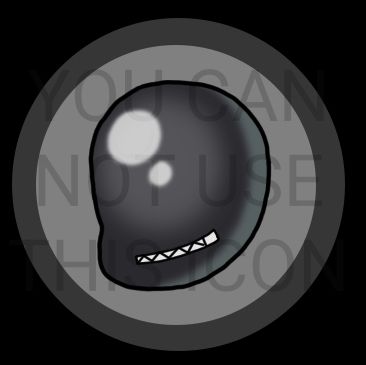 It's my inkblot avatar in a latex gimp hood.