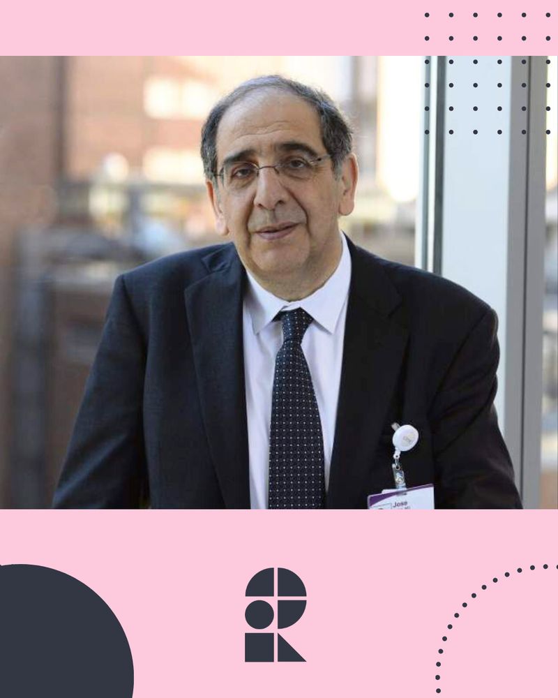 An image of Jose Sahal on a pink background. The RI logo is centred in the image.